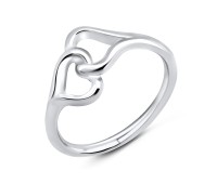 Intertwined Hearts Silver Ring NSR-452